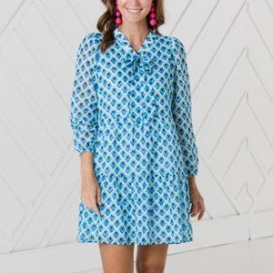 NWT Sail To Sable Teardrop Long Sleeve Tiered Dress